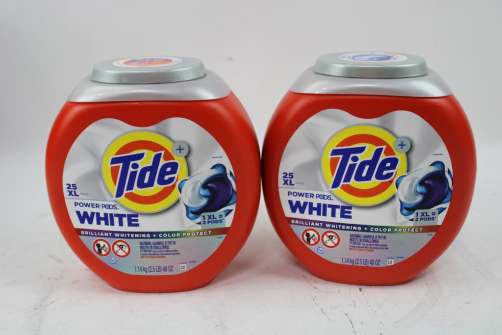 Tide Pods 3 Bottles, 25, 57 Pcs White, Protect Colors, 4 In 1