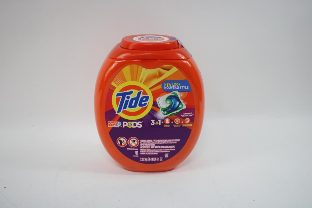 Tide Pods Liquid Laundry Detergent Pacs, Spring Meadow, 81 Count Property Room