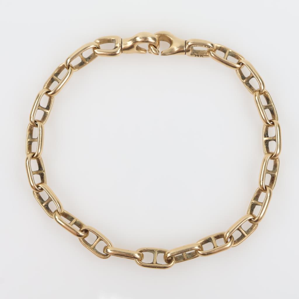 Tiffany & Co 14kt Gold Watch Chain -Evaluated By Our Certified Gemologist - AGS / GIA