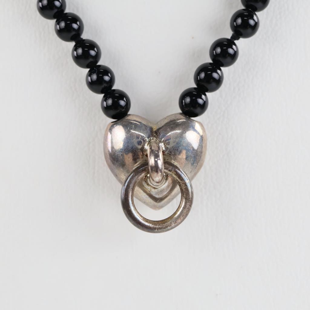 Tiffany & Co Heart Knock Black Onyx Chain