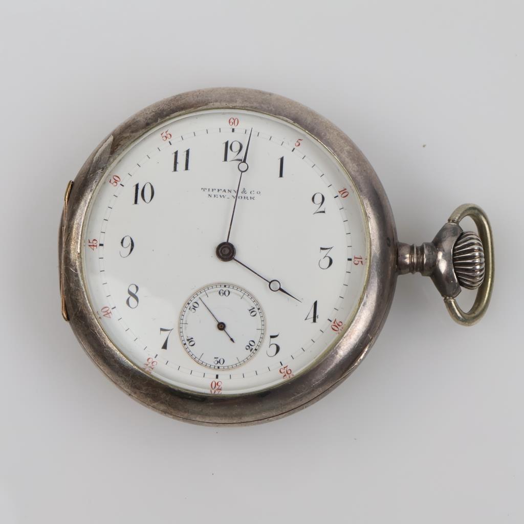 Tiffany & Co. Sterling Silver Pocket Watch -Evaluated By Our Certified Gemologist-AGS/GIA