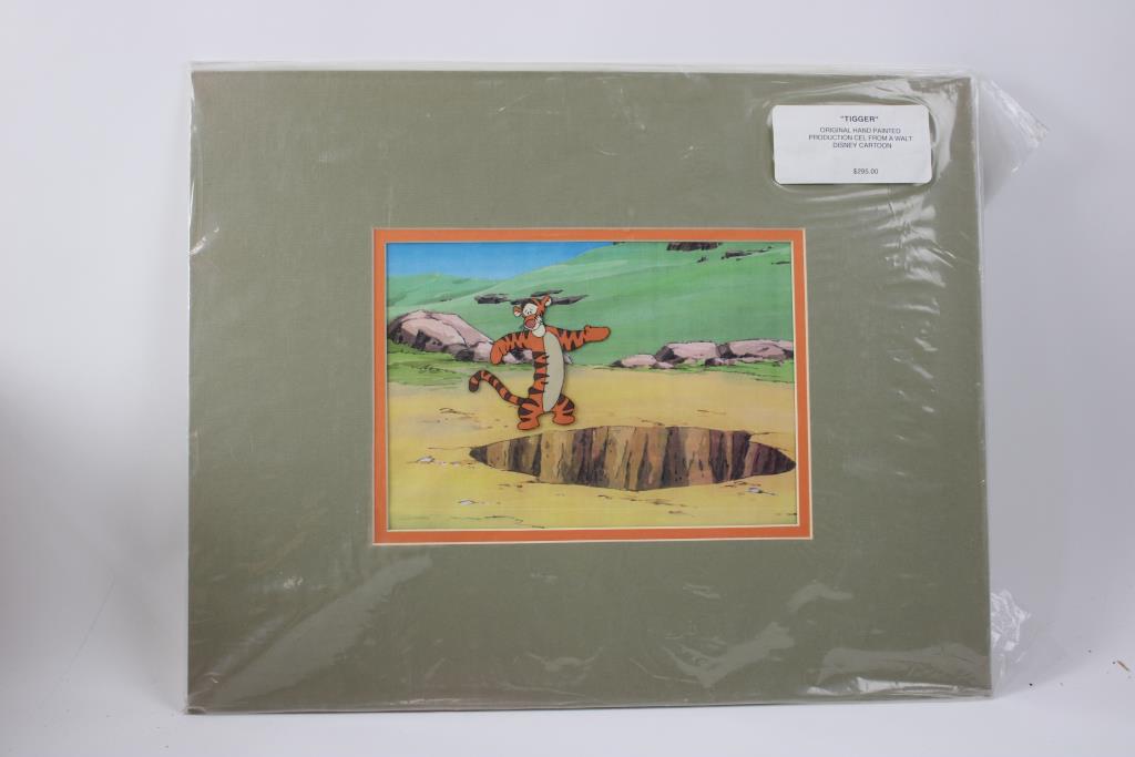 Tigger, Original Hand Painted Production Cel From A Walt Disney Cartoon