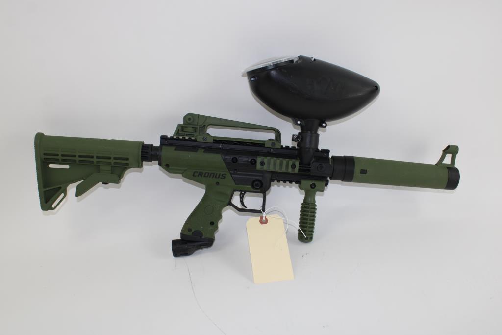 Tippmann Cronus Paintball Marker Gun With Paintball Attachment
