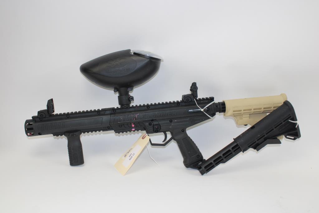 Tippmann Paintball Marker With Empire Canister And Extra Stock