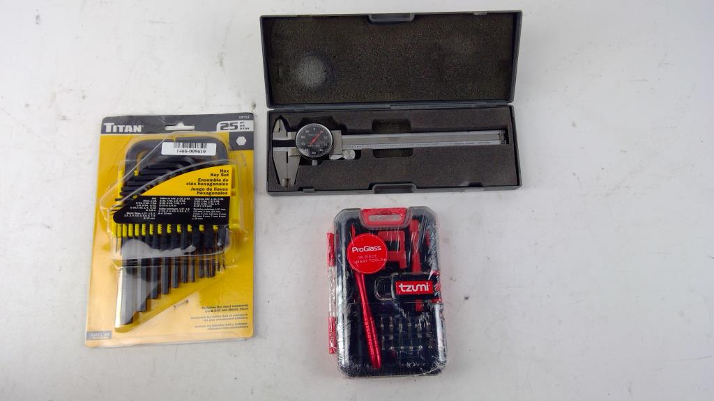 Titan 25 Pc Hex Key Set, Tzumi Phone Repair Tool Kit, And More, 3