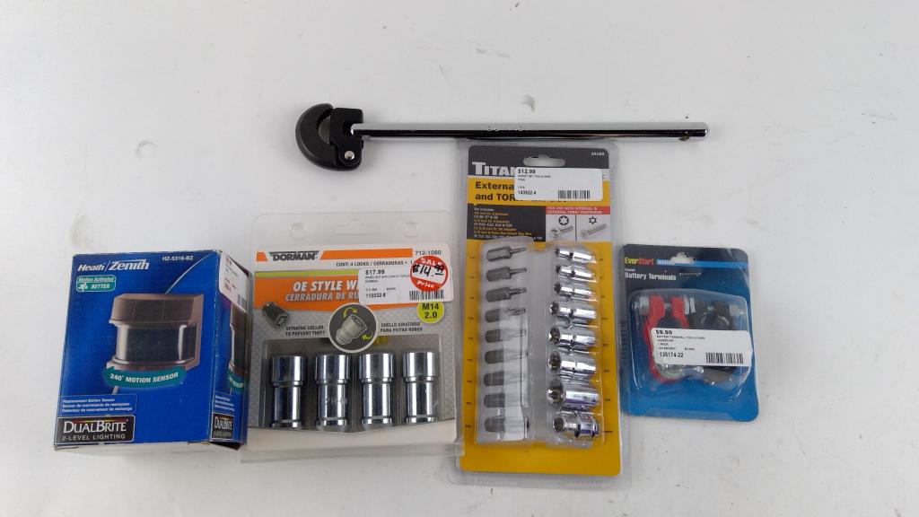Titan External Torx Socket And Bit Set, Dorman Wheel Locks, And More