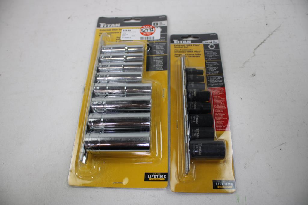 Titan, Power Torque 1/4", 3/8" Socket Sets, 3 Pieces