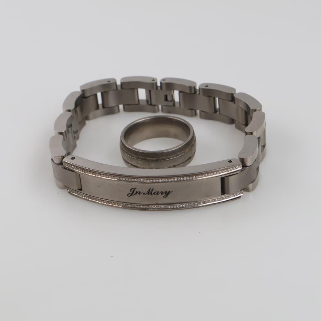 Titanium Diamond Jewelry, 2 Pieces
