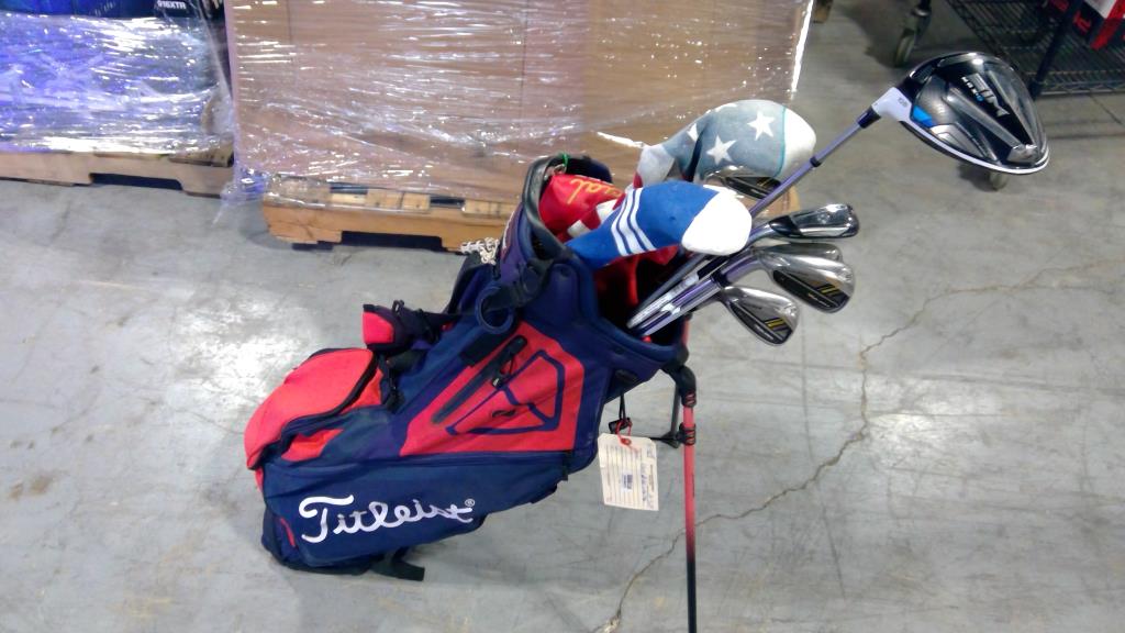 Titleist Bag With Clubs,  10+ Pieces