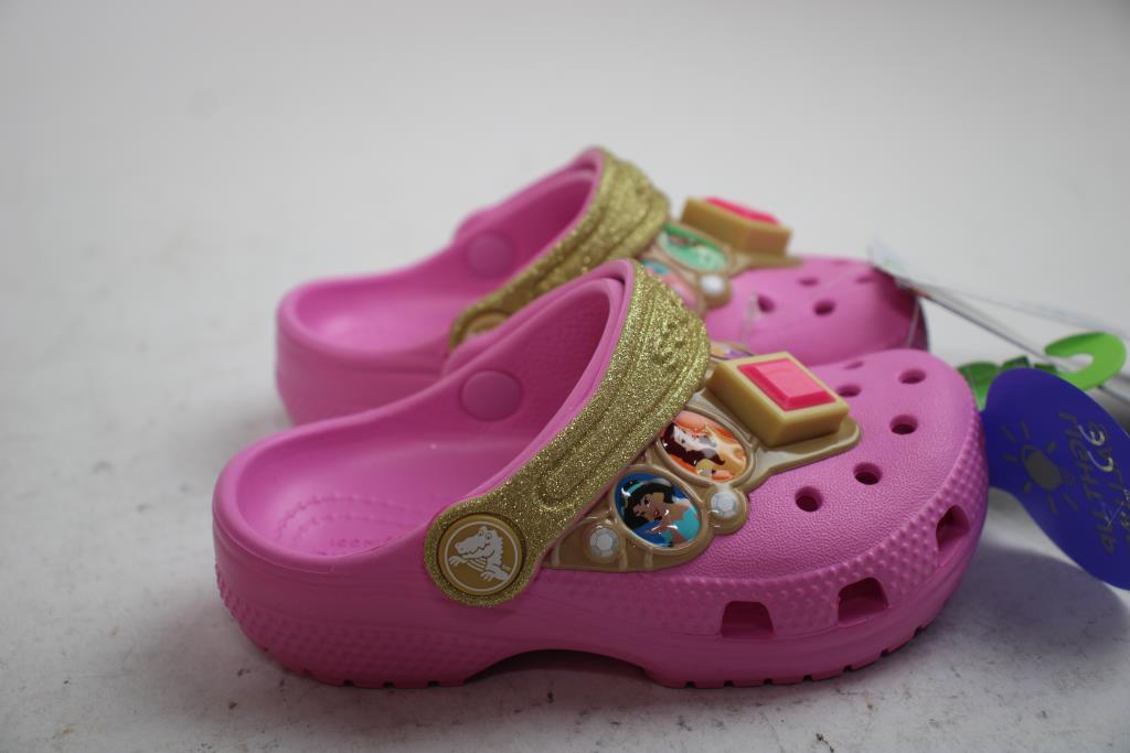 Toddler Girls Classic Disney Princess Light Up Crocs Size C7