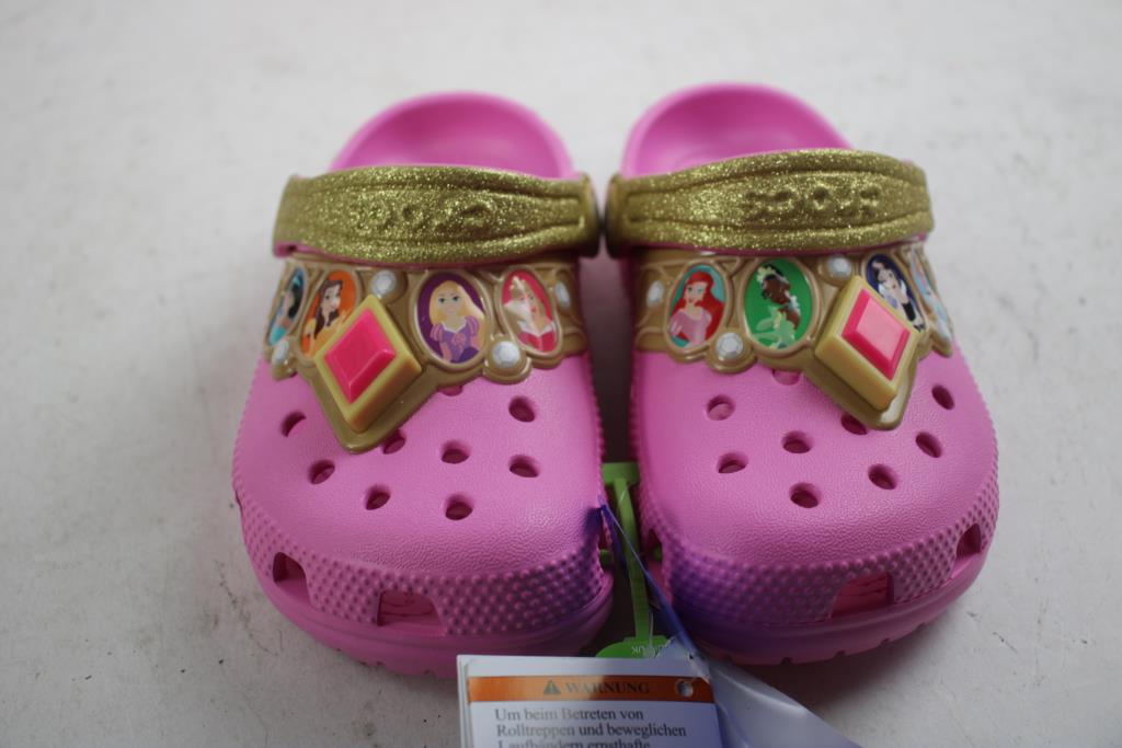 Toddler Girls Classic Disney Princess Light Up Crocs Size C9