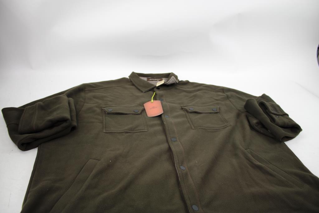 Tommy Bahama Twill CPO Jacket, Dark Brown, XXL
