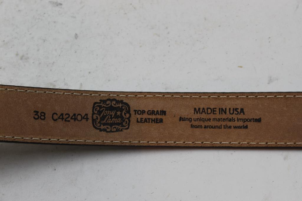 Tony Lama Belt, Size 38 Property Room