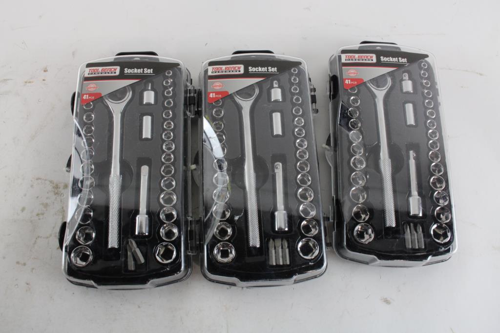 Tool Bench Hardware Socket Set 3 Pieces Property Room