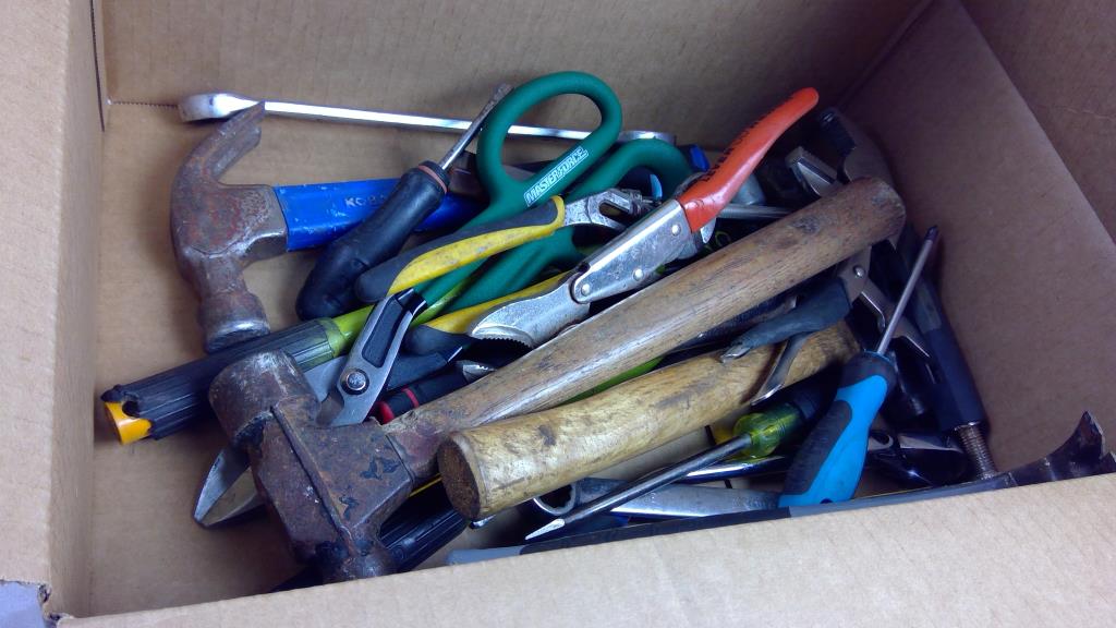 Tool Lot - Irwin Vise Grip Pliers, Levelwrench Locking Pliers, Kobalt Hammer, And More