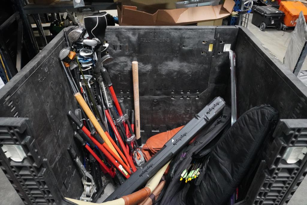 Tool Lot With Golf Clubs Property Room