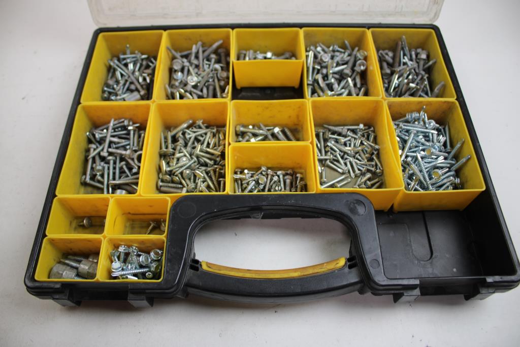 Tool Organizers With Screws/Hardware Pieces, And Husky Tool Bag