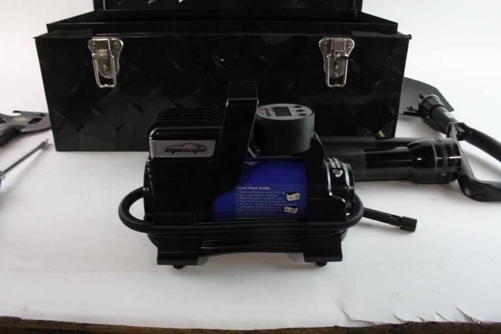 Toolbox With Air Compressor & More Tools, 5+ Pieces Property Room