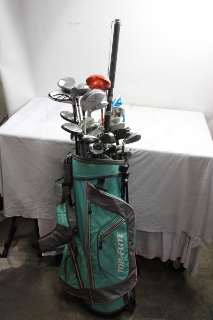 Top Elite Bag With Clubs, 25+ Pieces & Bonus Fishing Rod