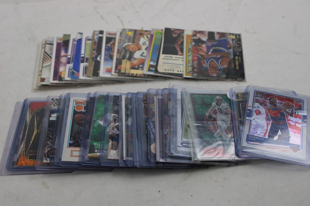 Topps, Skybox, Upper Deck, Donruss Basketball, Football, Baseball Cards, 40+ Pieces