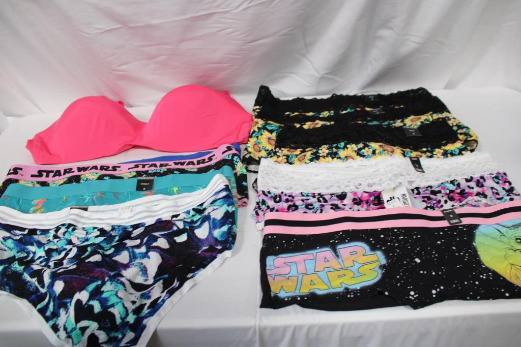 Torrid Underwear Lot Plus Size 0-2, And 44C Bra, 10 Pieces