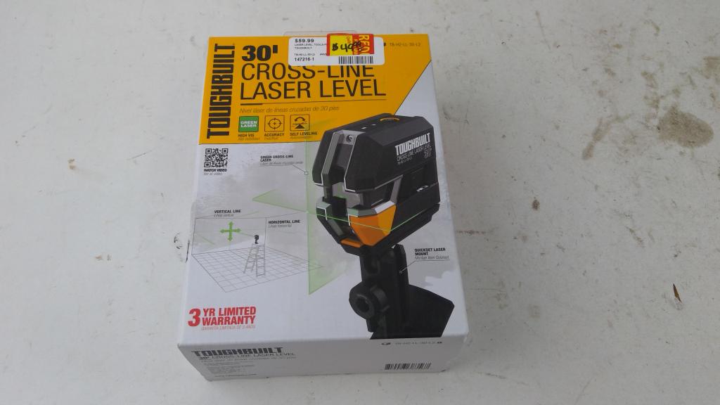 Toughbuilt 30' Cross-Line Laser Level