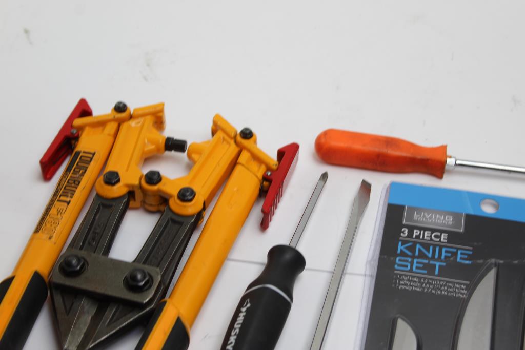Toughbuilt Bolt Cutters, Milwaukee, Husky Screwdrivers, Bernzomatic