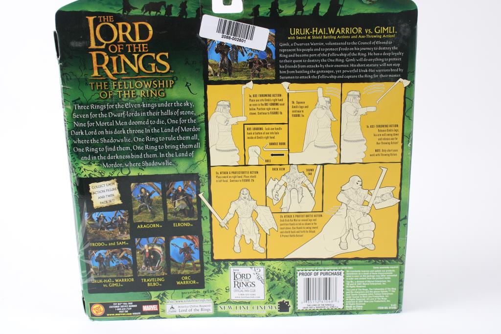 Toy Biz The Lord Of The Rings The Fellowship Of The Ring Uruk-Hai ...