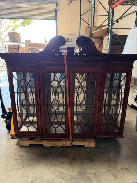 Traditonal Lighted China Cabinet, 2 Piece