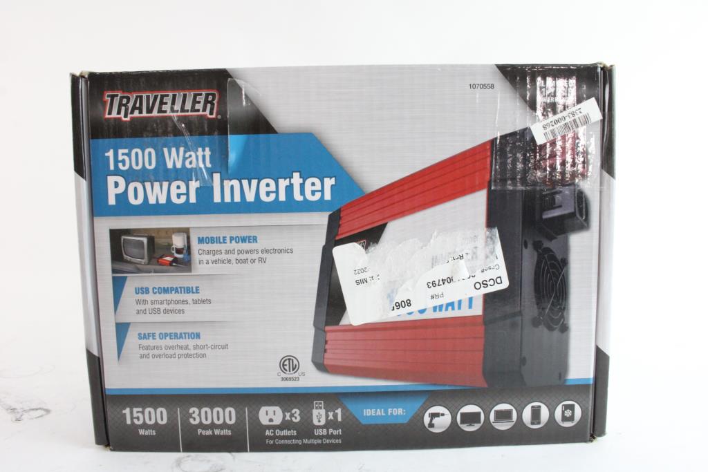 Traveller 1500 Watt Power Inverter Property Room
