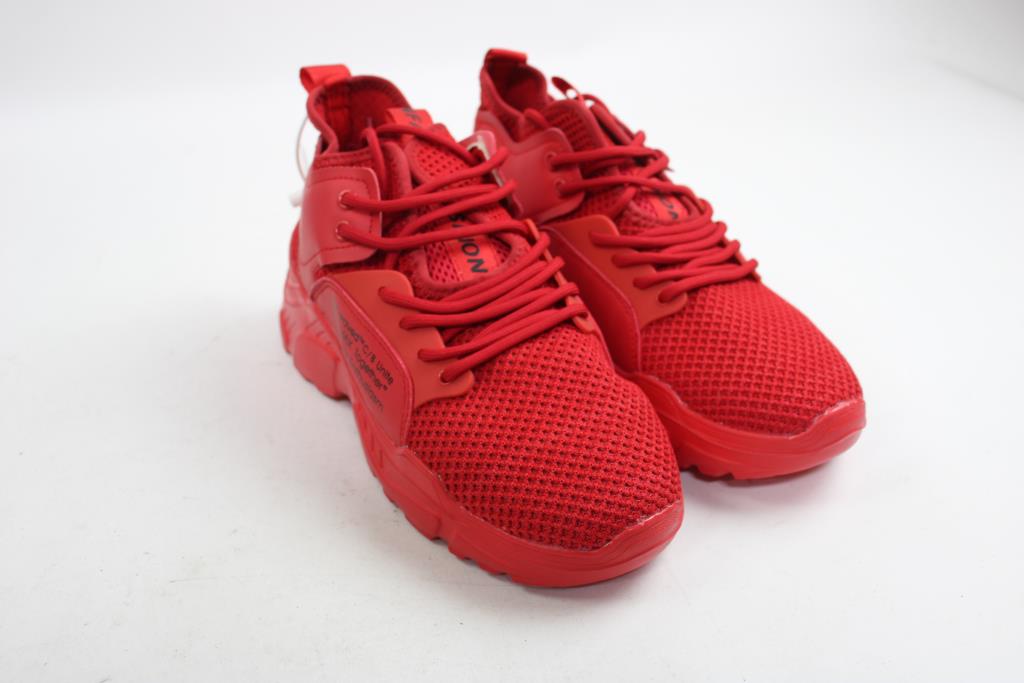 Tretorn Women's Size 7M Off-White Sneakers, Men's Size 7 Red Sports Shoes, 2 Pieces