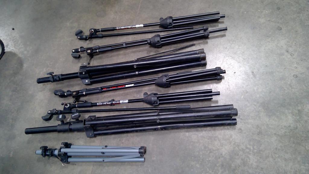 Tripods And Mic Stands Bulk Lot, 7 Pieces