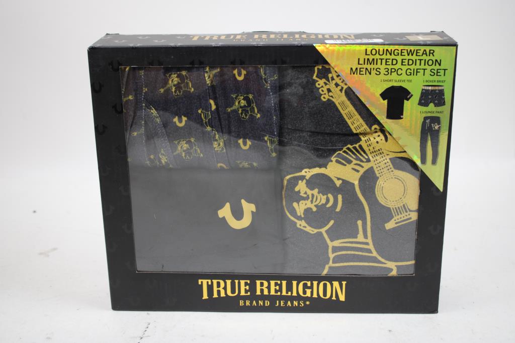 True Religion Men's 3-Piece Loungewear Gift Sets, Large, 2 Pieces