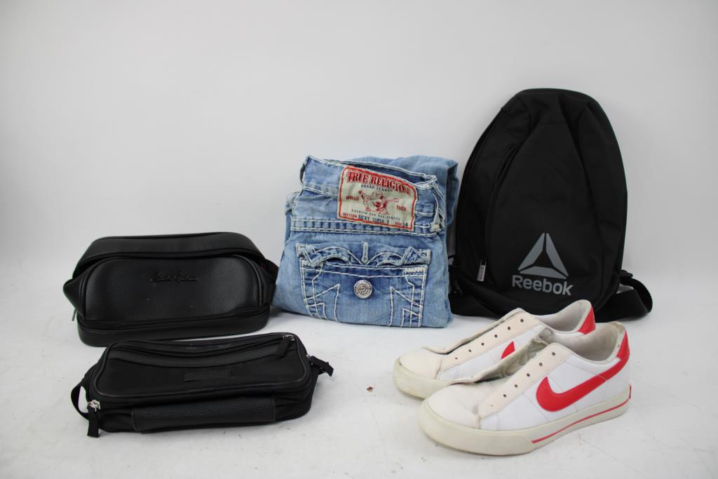 True Religon Size 32 Men Jeans, Steve Madden Wallet, Robert Graham Bag & More 5 Pieces