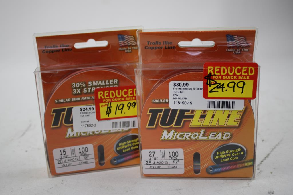 Tuf-Line MicroLead Fishing Line 15lb/100yds, 27lb/100yds, 2 Pieces
