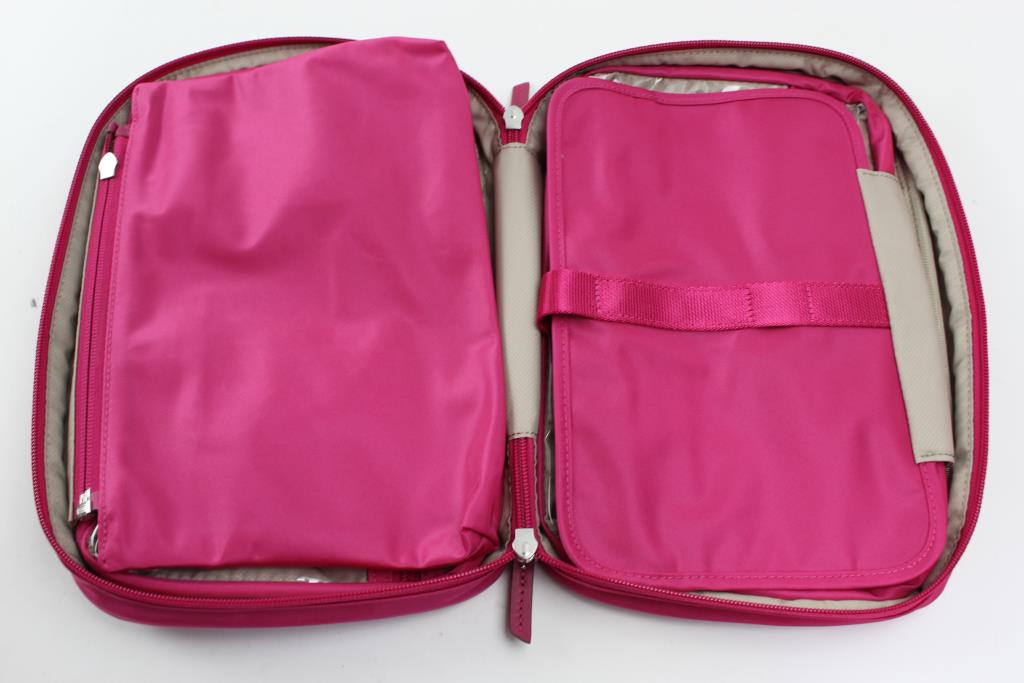 Tumi Voyageur Monaco Hanging Pink Travel Toiletry Kit Makeup Case Property Room