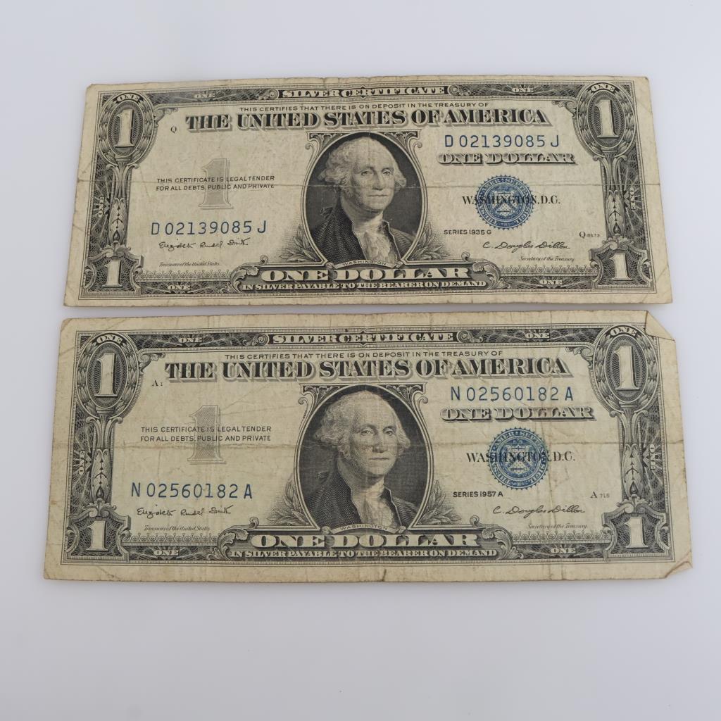 Two US Silver Certificate 1 Dollar Bills | Property Room