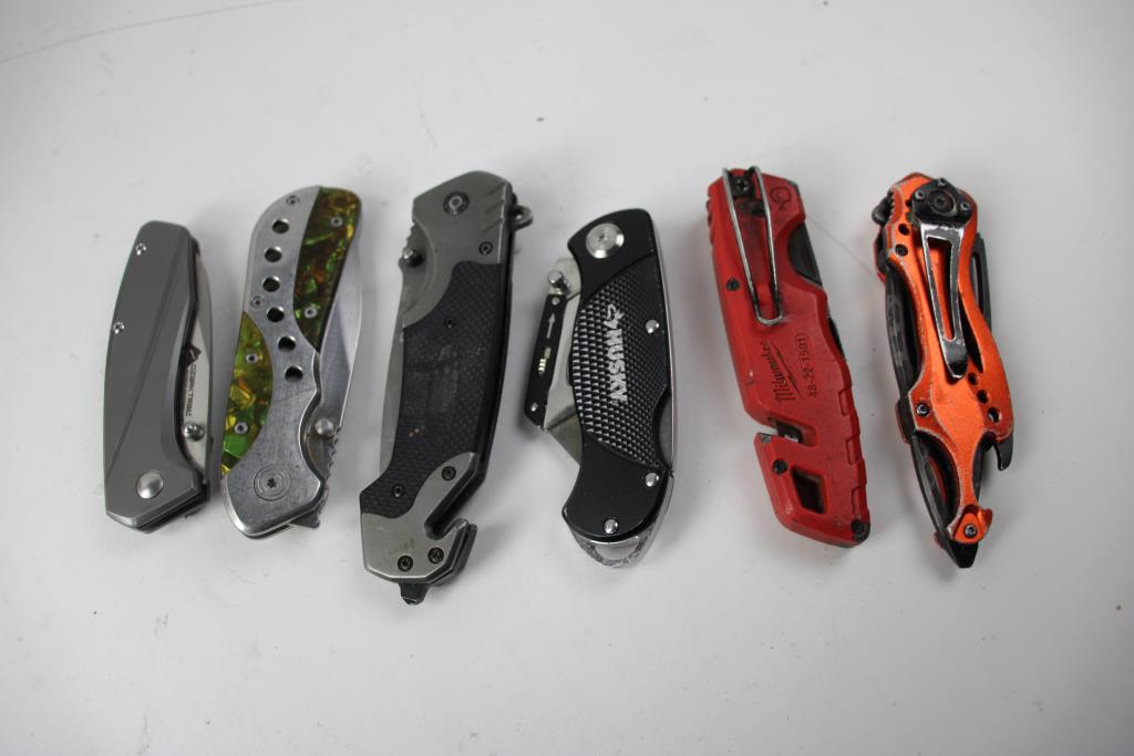 Uline, Tac-Force, Kershaw, Husky, And More Folding Knives, 21 Pieces