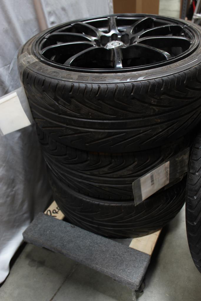 Ultra Racing Rims On Tires; 4 Pieces Property Room