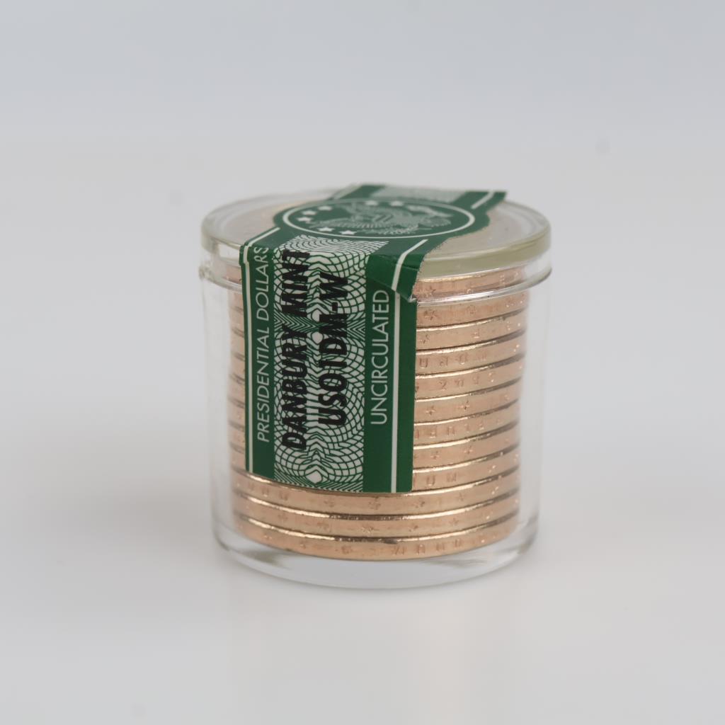 UNC Danbury Mint Presidential Dollar Roll, William McKinley, 12 Coins