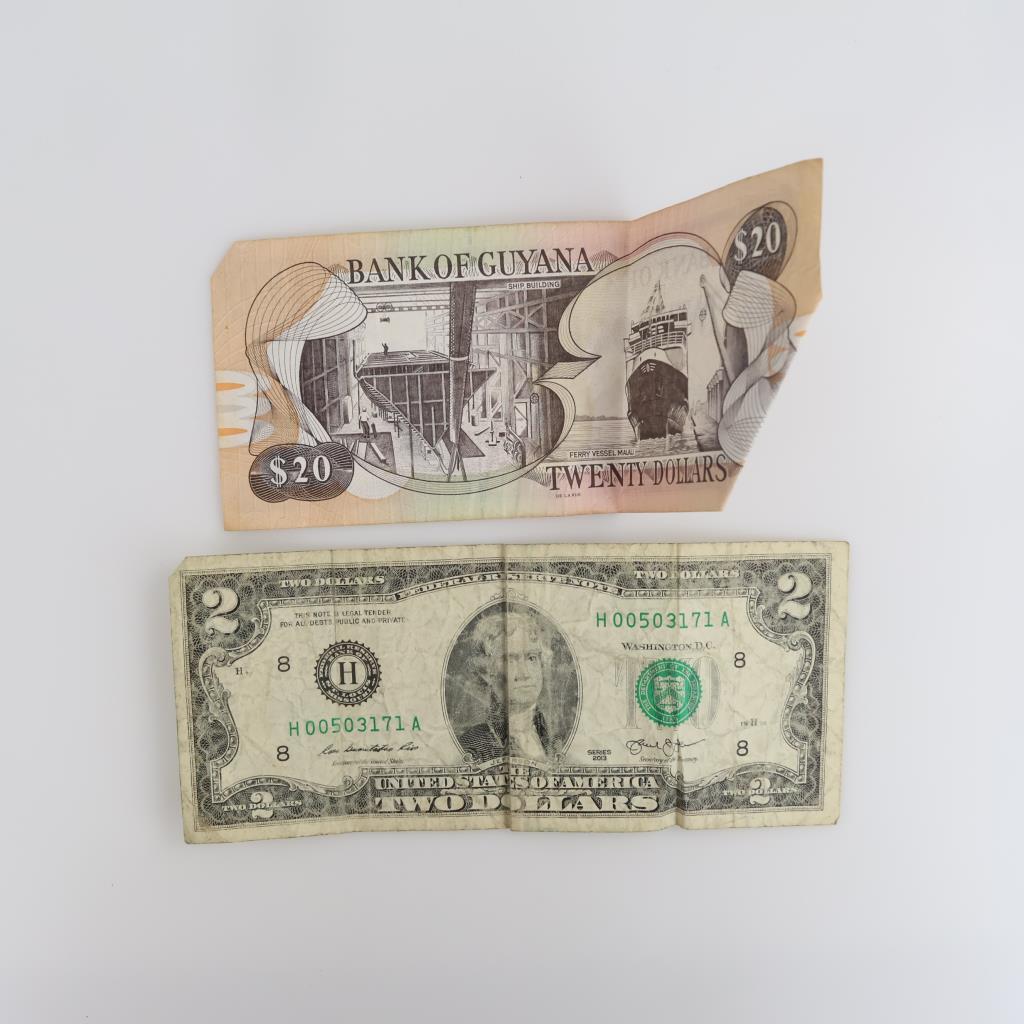 US And Foreign Currency, 2 Pieces