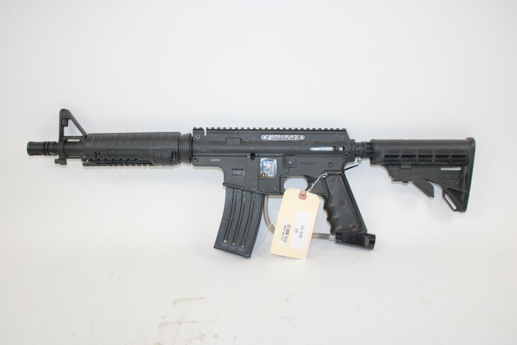 US Army Alpha Black Elite Tactical Paintball Gun Property Room