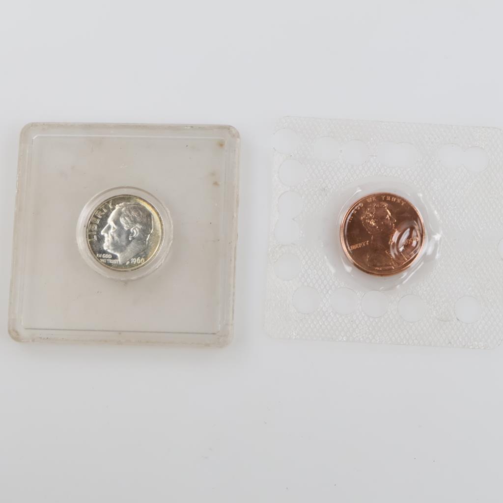 U.S. Coins, 2 Pieces Including 1 Silver