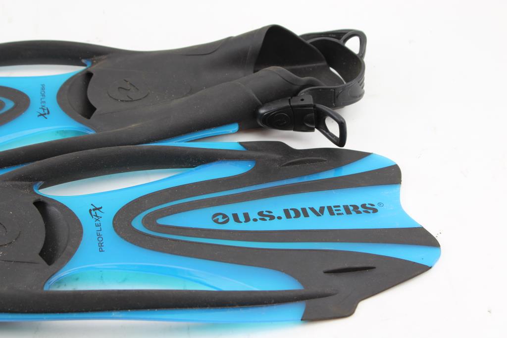 thumbnail image 2 of U.S. Divers Proflex FX Snorkeling Fins - Electric Blue, Small Size For Men & Women 2 of 14