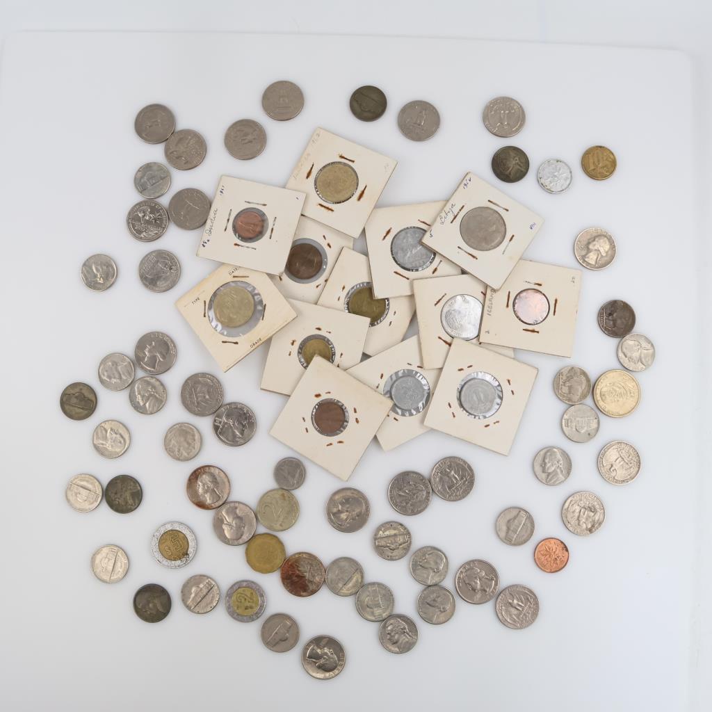 US & Foreign Currency, 70+ Coins