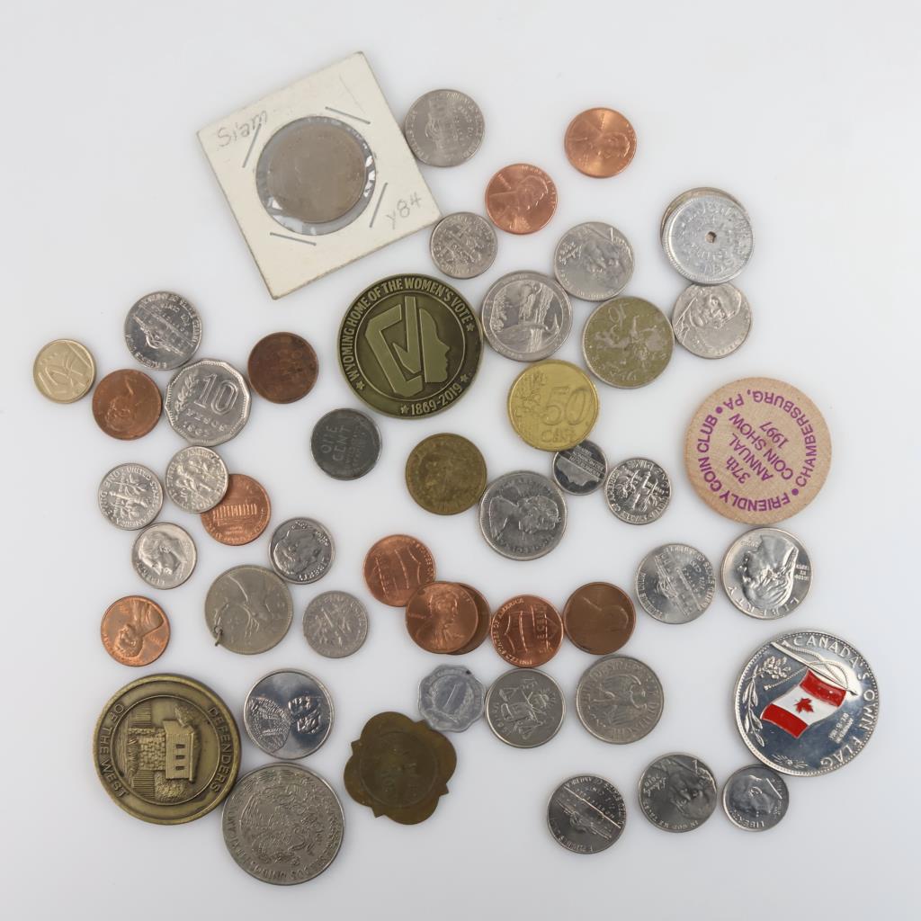US & Foreign Currency & Tokens, 21+ Pieces