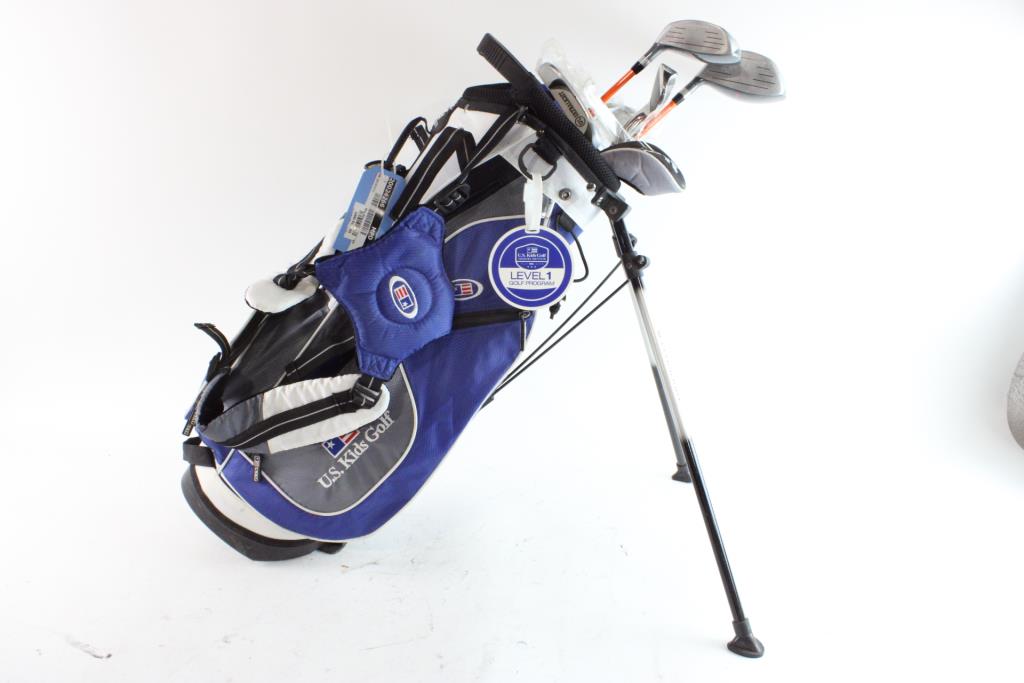 U.S. Kid's Golf Bag With Youth Clubs, 5 Pieces Property Room