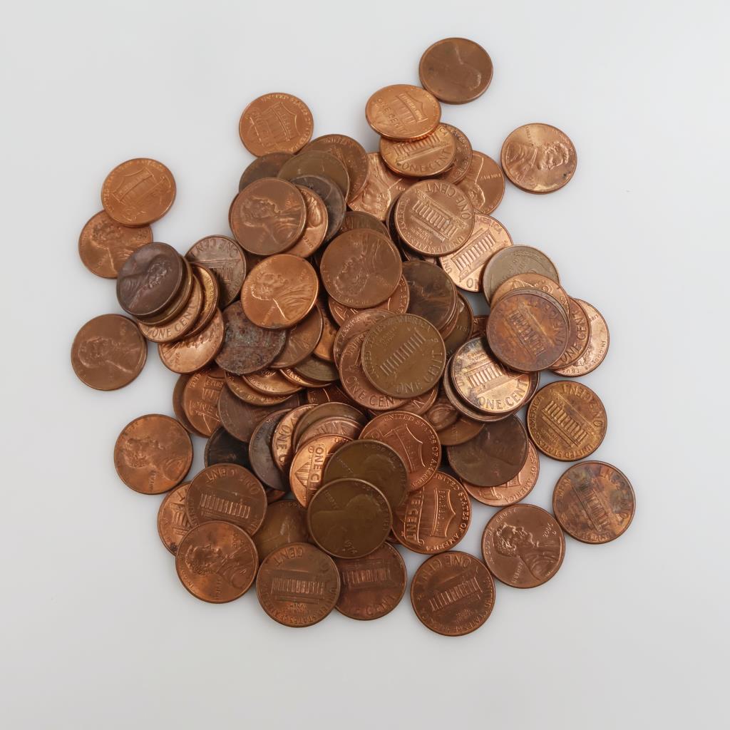 US Pennies, 100+ Pieces