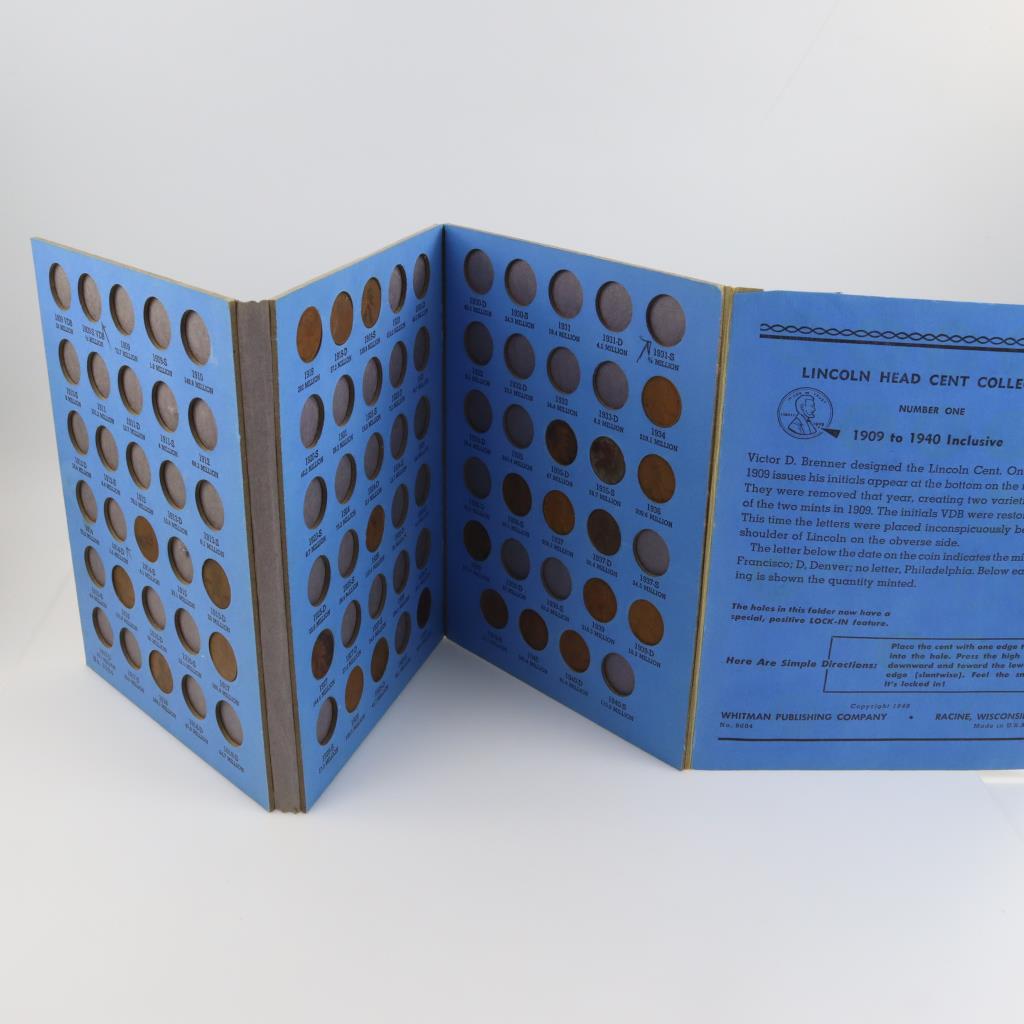 US Pennies And 2 Collection Booklets, 85+ Pieces | Property Room