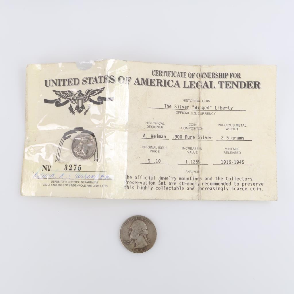 US Silver Currency, 2 Pieces